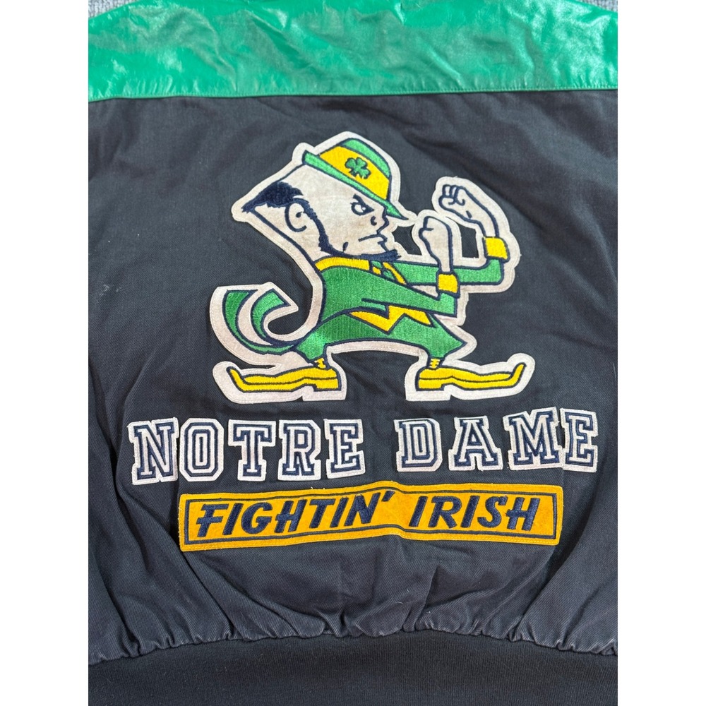 Jeff Hamilton Notre Dame Fighting Irish Varsity Jacket Mens Large Black Leather - Picture 16 of 16